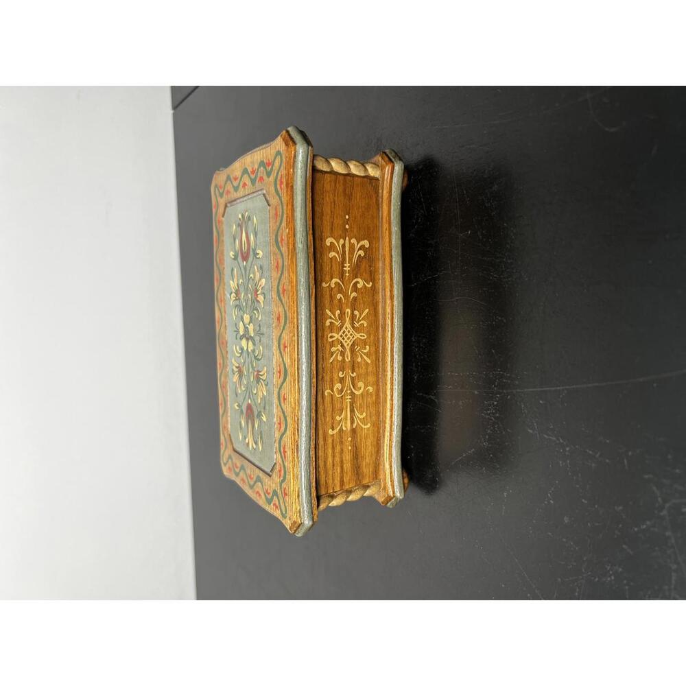 Vintage Reuge Swiss Music movement ANRI Hand Painted Wood Music Box